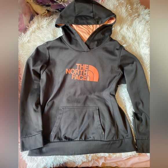 The North Face XL Gray & Coral Hoodie - Picture 1 of 7